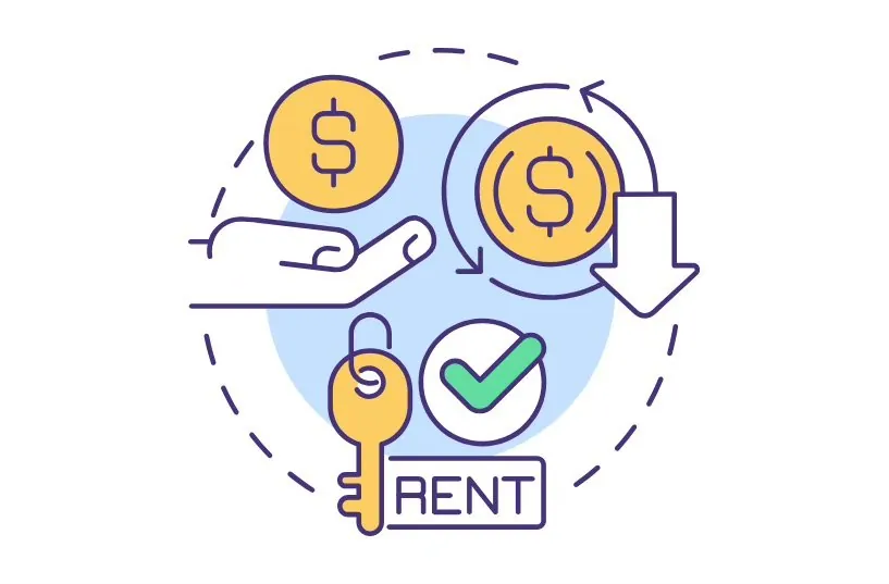 Renter filling out an apartment rental application at a leasing office desk in Austin, TX