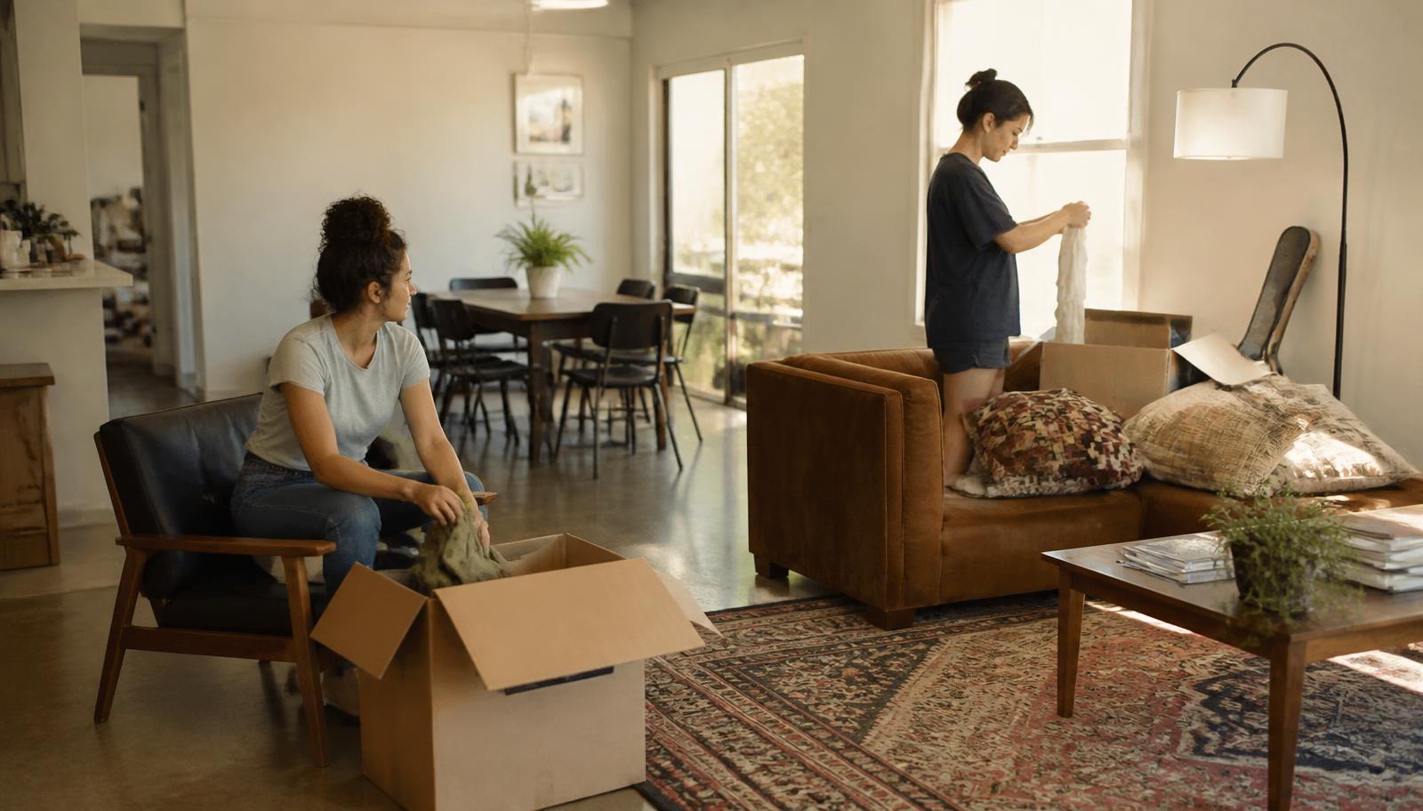 Spacious two bedroom apartment living room in Austin